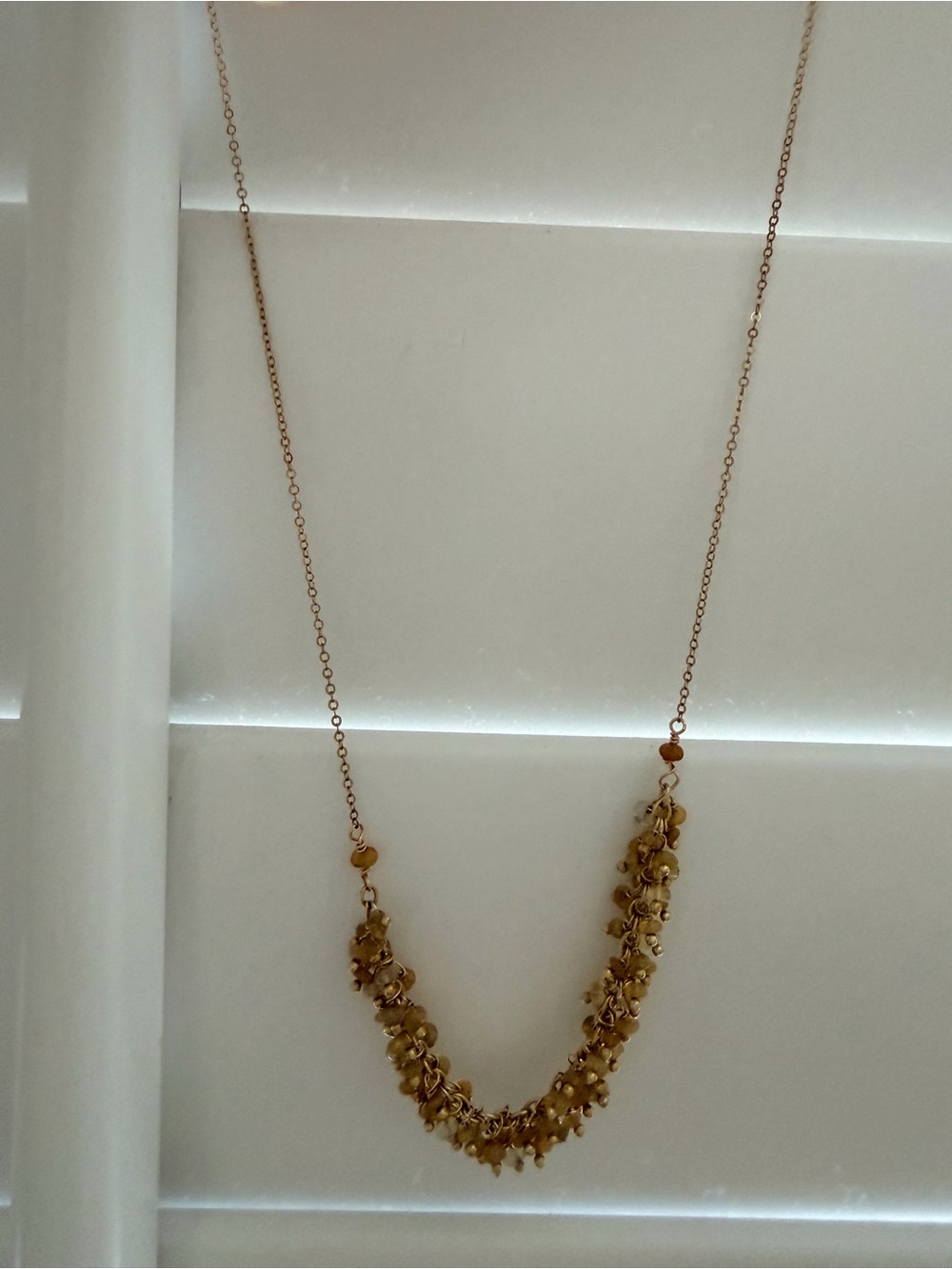 Artisan Delicate Gold Bead Cluster Necklace - Women Jewelry